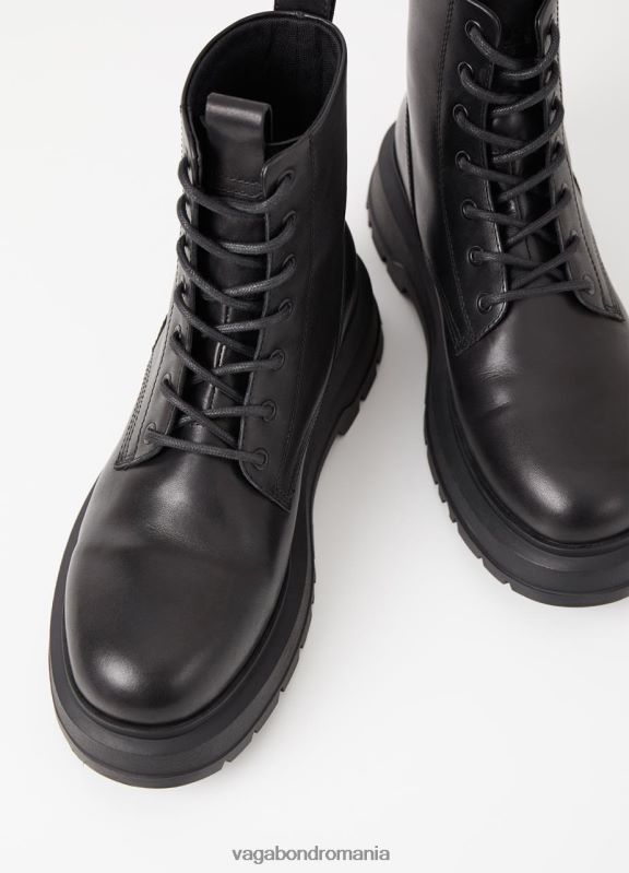 încălţăminte piele neagra bărbați 60R6B301 Vagabond cizme jeff