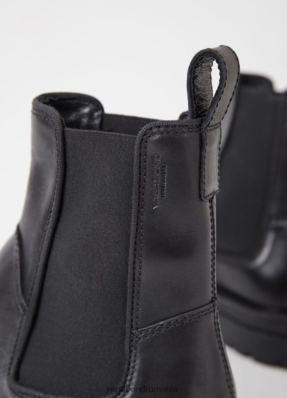 încălţăminte piele neagra bărbați 60R6B302 Vagabond cizme johnny 2.0