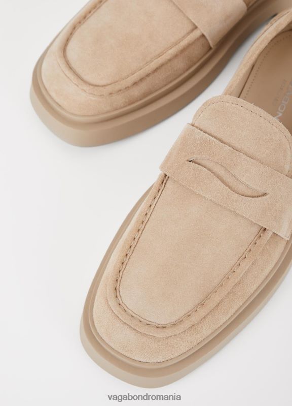 încălţăminte piele intoarsa bej bărbați 60R6B282 Vagabond mike loafer