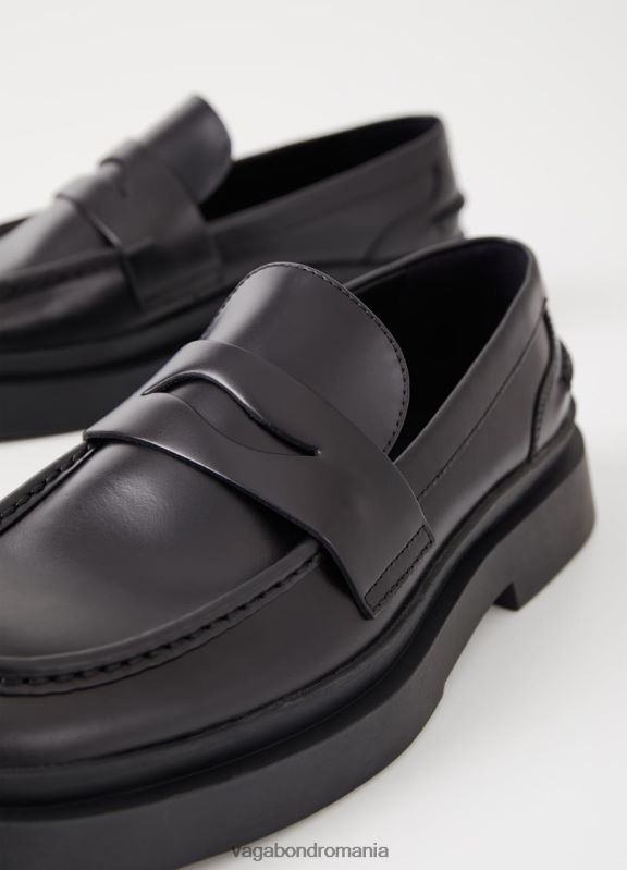încălţăminte piele neagra bărbați 60R6B277 Vagabond mike loafer