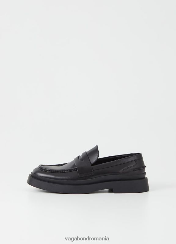 încălţăminte piele neagra bărbați 60R6B277 Vagabond mike loafer