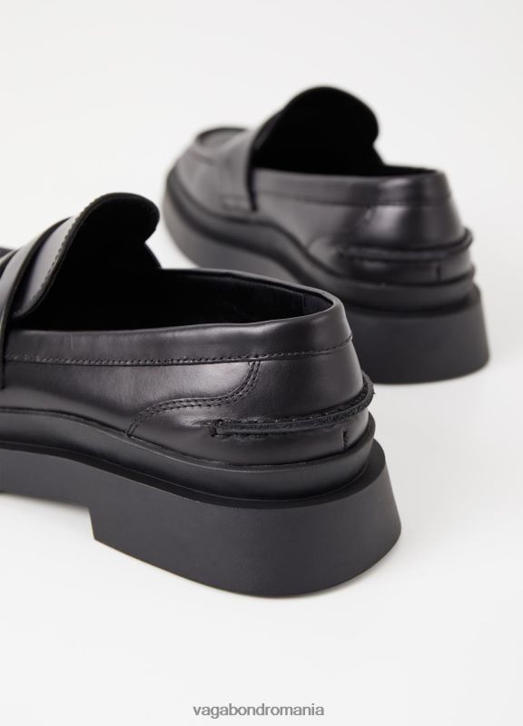 încălţăminte piele neagra bărbați 60R6B277 Vagabond mike loafer