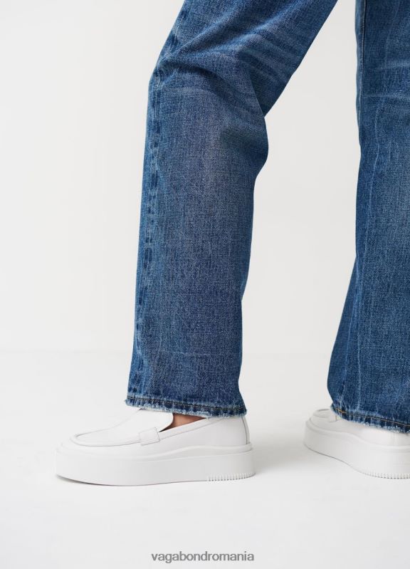 încălţăminte piele albă femei 60R6B176 Vagabond adidași Stacy