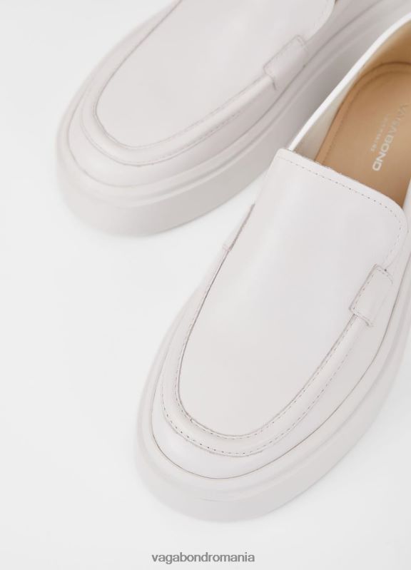 încălţăminte piele albă femei 60R6B176 Vagabond adidași Stacy