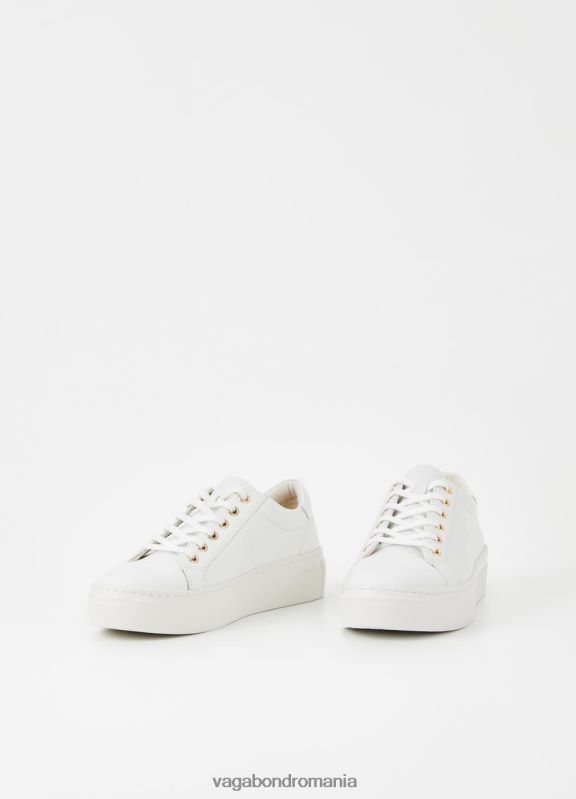 încălţăminte piele albă femei 60R6B177 Vagabond adidași cu platformă zoe