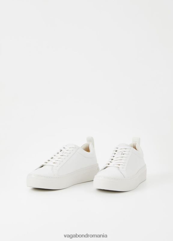 încălţăminte piele albă femei 60R6B178 Vagabond adidași cu platformă zoe