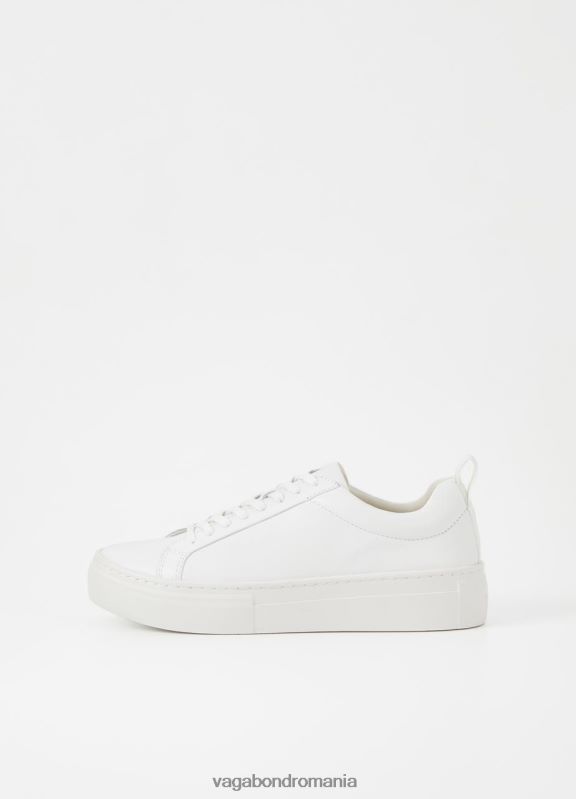 încălţăminte piele albă femei 60R6B178 Vagabond adidași cu platformă zoe