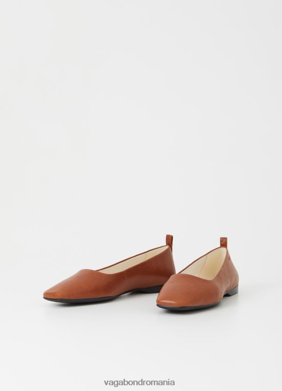 încălţăminte piele maro femei 60R6B14 Vagabond pantofi Delia