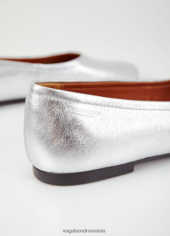 încălţăminte piele metalica argintie femei 60R6B16 Vagabond pantofi jolin
