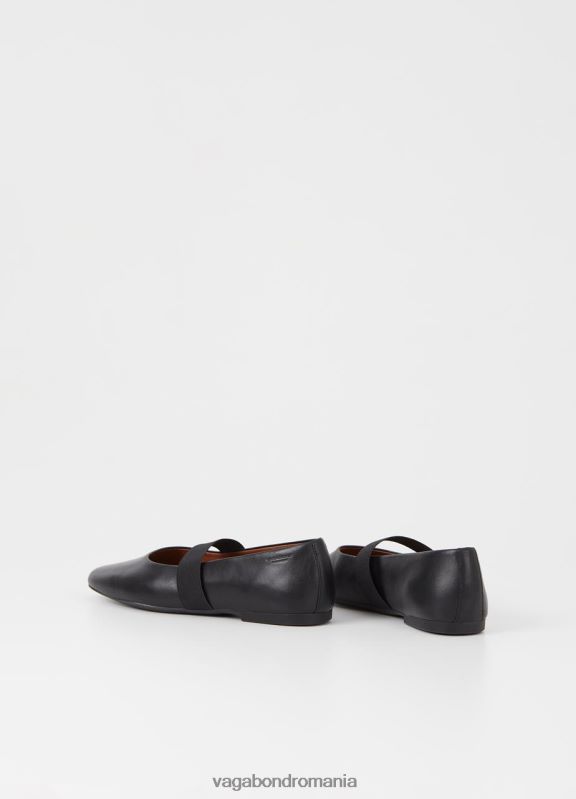 încălţăminte piele neagra femei 60R6B12 Vagabond pantofi jolin