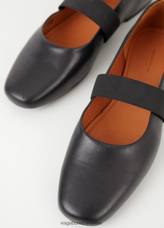 încălţăminte piele neagra femei 60R6B12 Vagabond pantofi jolin