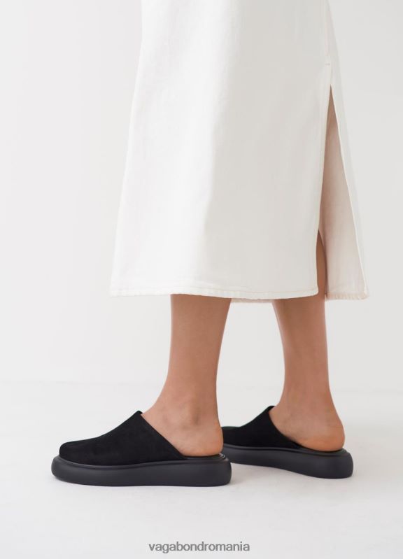 încălţăminte nubuc negru femei 60R6B120 Vagabond catâri blenda