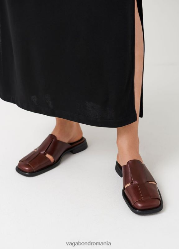încălţăminte piele maro închis femei 60R6B114 Vagabond brittie mules