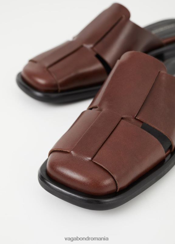 încălţăminte piele maro închis femei 60R6B114 Vagabond brittie mules