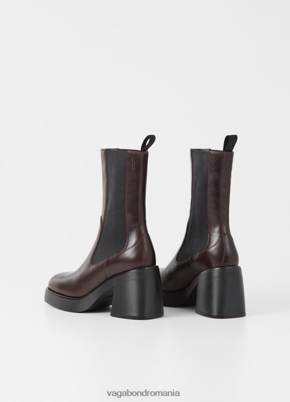 încălţăminte piele maro închis femei 60R6B239 Vagabond cizme Brooke