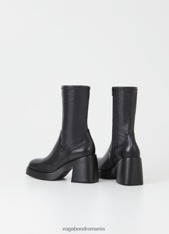 încălţăminte piele neagră/pieptene femei 60R6B205 Vagabond cizme Brooke