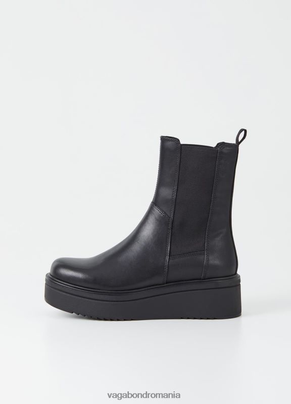 încălţăminte piele neagra femei 60R6B229 Vagabond cizme tara