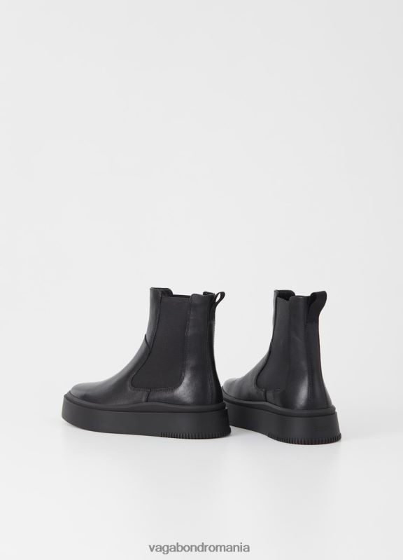 încălţăminte piele neagra femei 60R6B238 Vagabond cizme stacy