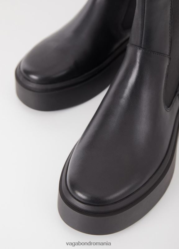 încălţăminte piele neagra femei 60R6B238 Vagabond cizme stacy