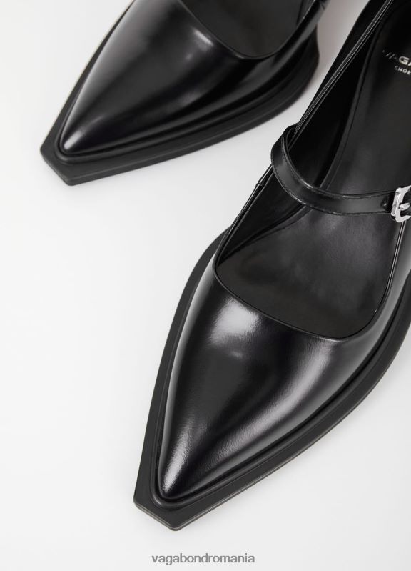 încălţăminte piele neagră lustruită femei 60R6B98 Vagabond pompe vivian