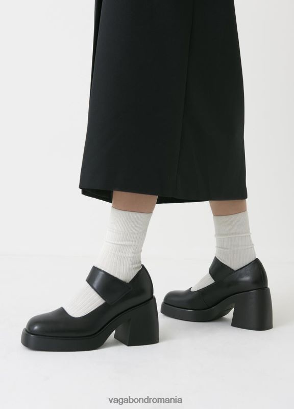 încălţăminte piele neagra femei 60R6B94 Vagabond pompe Brooke