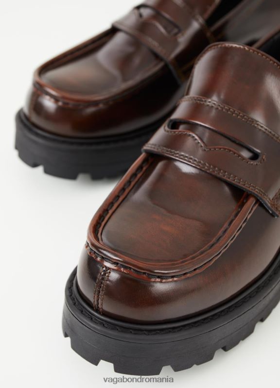 încălţăminte piele maro lustruită femei 60R6B163 Vagabond mocasnic cosmo 2.0