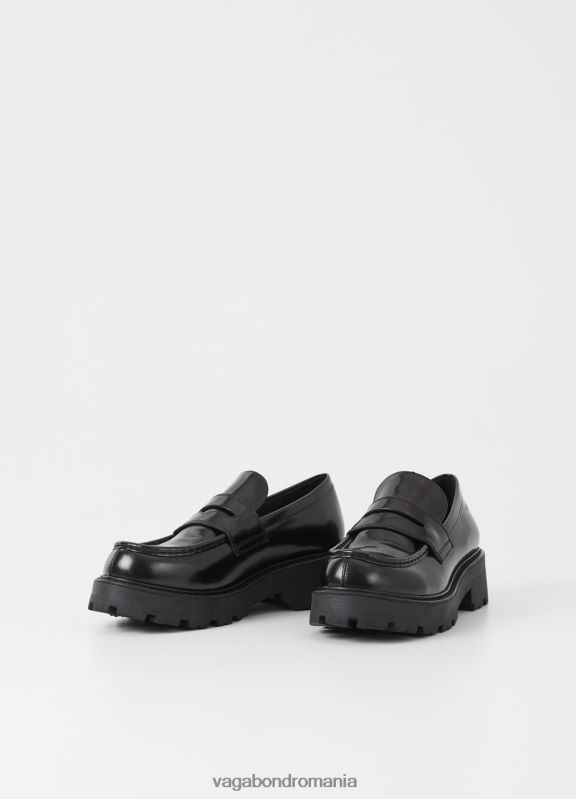 încălţăminte piele neagră lustruită femei 60R6B157 Vagabond mocasnic cosmo 2.0