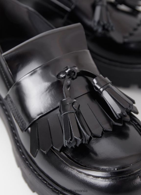 încălţăminte piele neagră lustruită femei 60R6B158 Vagabond mocasnic cosmo 2.0
