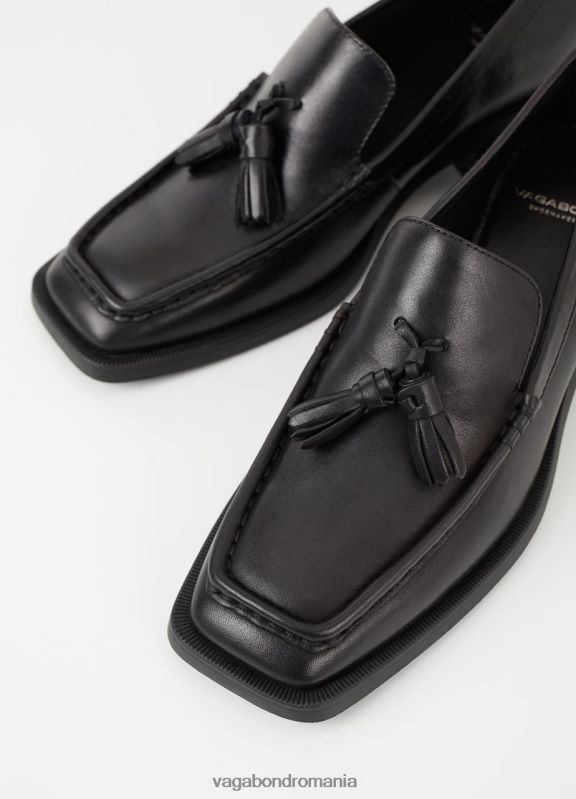 încălţăminte piele neagra femei 60R6B146 Vagabond mocasnic blanca