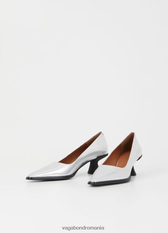 încălţăminte piele metalica argintie femei 60R6B113 Vagabond tilly pompe