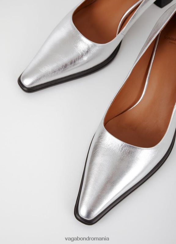 încălţăminte piele metalica argintie femei 60R6B113 Vagabond tilly pompe