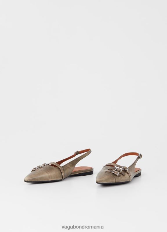 încălţăminte peria gri pielea femei 60R6B191 Vagabond pantofi hermine