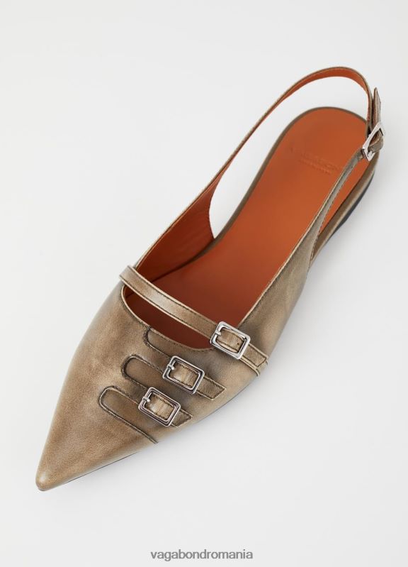 încălţăminte peria gri pielea femei 60R6B191 Vagabond pantofi hermine