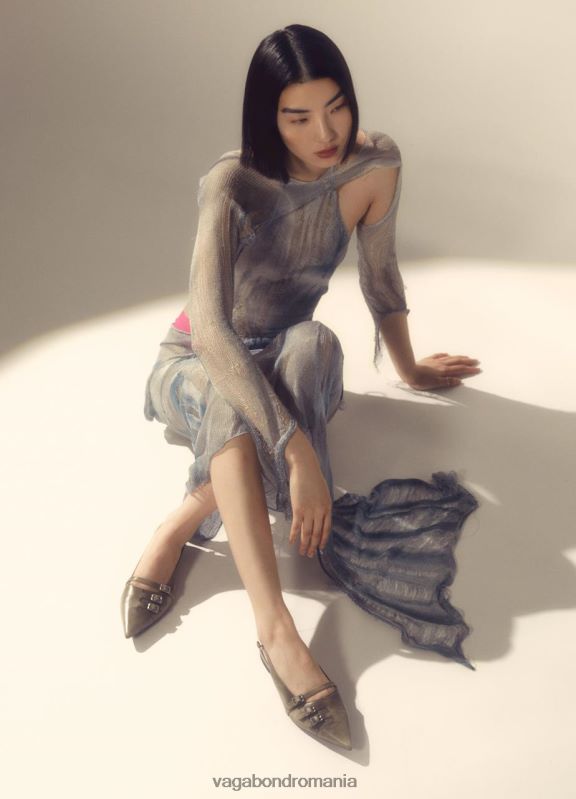 încălţăminte peria gri pielea femei 60R6B191 Vagabond pantofi hermine