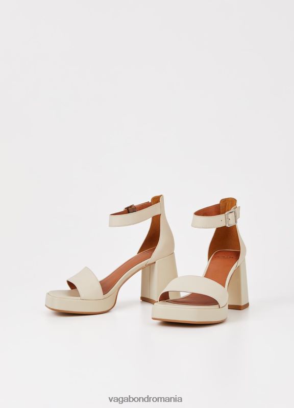 încălţăminte piele de culoare albă femei 60R6B36 Vagabond sandale fiona