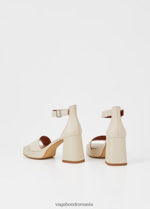 încălţăminte piele de culoare albă femei 60R6B36 Vagabond sandale fiona