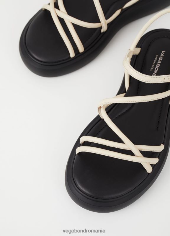 încălţăminte piele de culoare albă femei 60R6B86 Vagabond sandale blenda