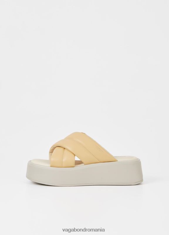 încălţăminte piele galben deschis femei 60R6B61 Vagabond sandale Courtney