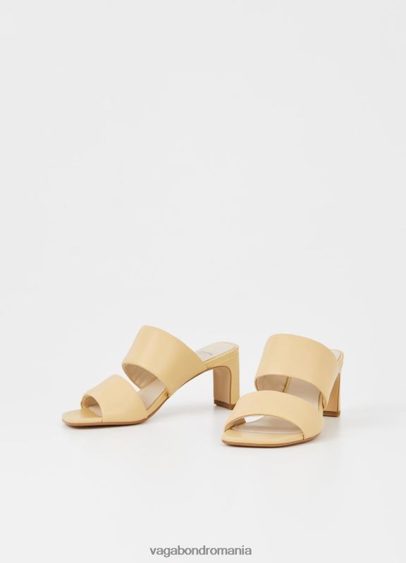 încălţăminte piele galben deschis femei 60R6B62 Vagabond sandale luisa