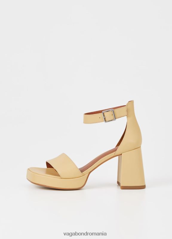 încălţăminte piele galbenă femei 60R6B37 Vagabond sandale fiona