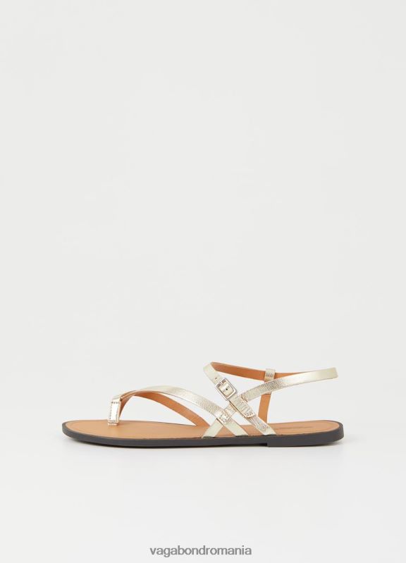 încălţăminte piele metalica aurie femei 60R6B34 Vagabond sandale tia 2.0