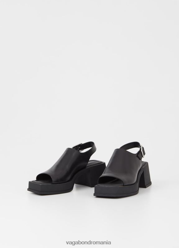 încălţăminte piele neagra femei 60R6B32 Vagabond sandale hennie