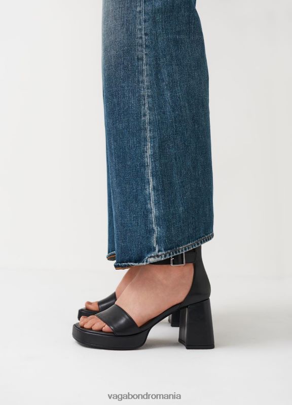 încălţăminte piele neagra femei 60R6B38 Vagabond sandale fiona