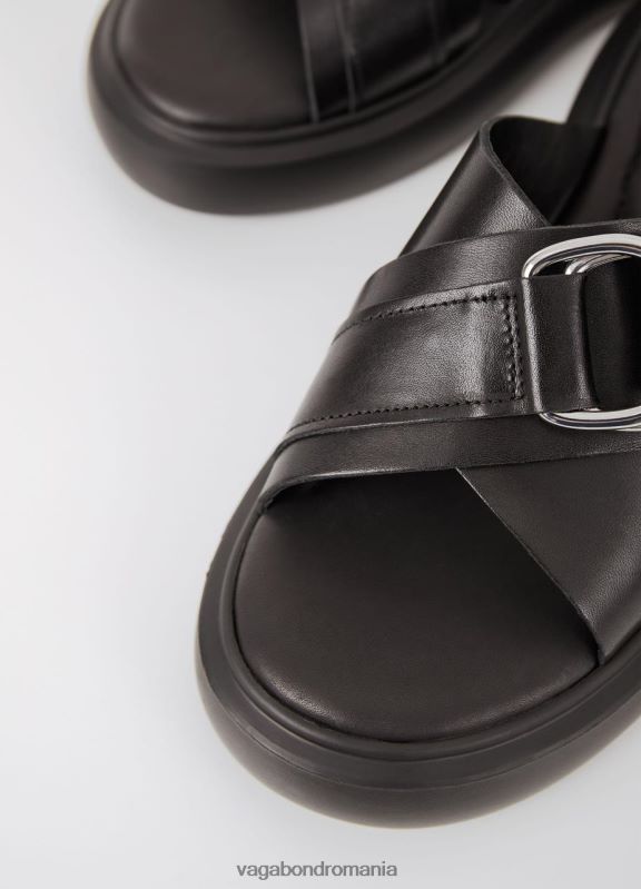 încălţăminte piele neagra femei 60R6B43 Vagabond sandale blenda