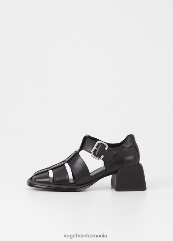 încălţăminte piele neagra femei 60R6B46 Vagabond sandale ansie