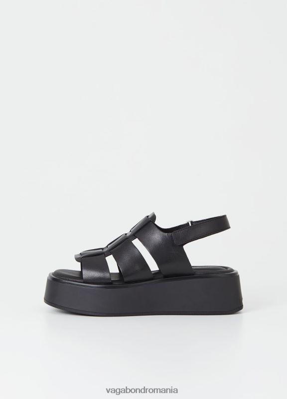 încălţăminte piele neagra femei 60R6B68 Vagabond sandale Courtney