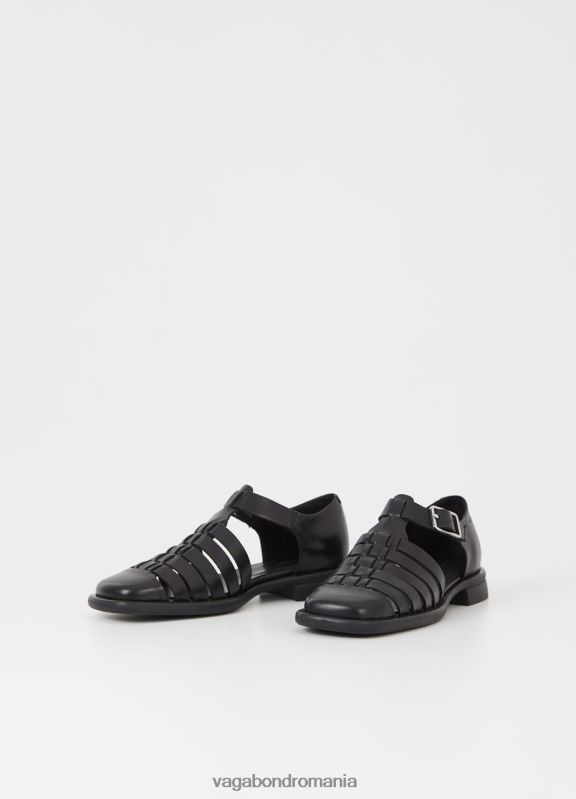 încălţăminte piele neagra femei 60R6B88 Vagabond sandale brittie