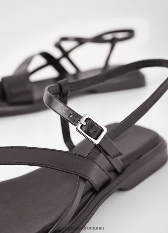 încălţăminte piele neagra femei 60R6B91 Vagabond sandale izzy