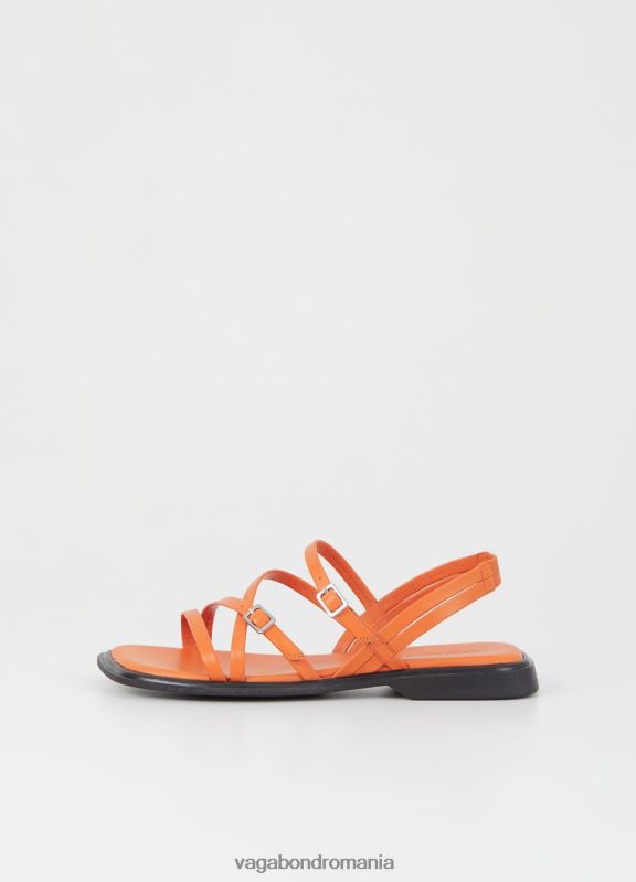 încălţăminte piele portocalie femei 60R6B27 Vagabond sandale izzy