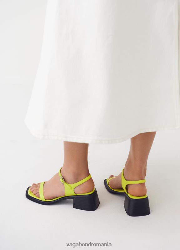 încălţăminte piele verde femei 60R6B56 Vagabond sandale ines